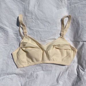 SOLD Vintage Sarong Seems-Less Simple Cream Bra